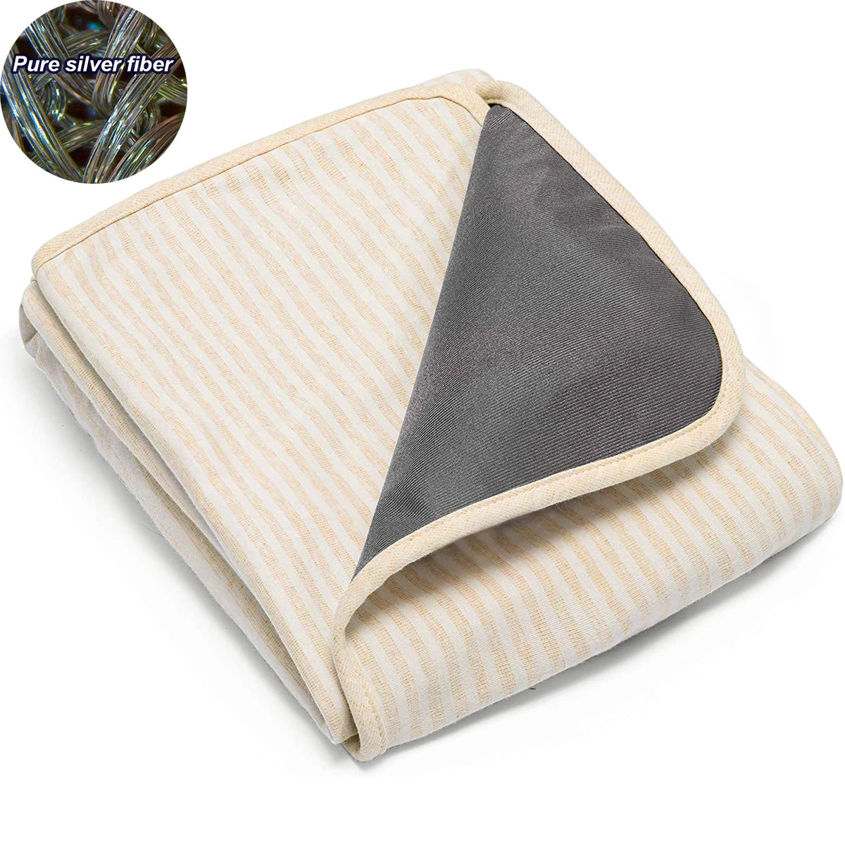Baby EMF protection blanket featuring pure silver thread shielding for effective electromagnetic protection.